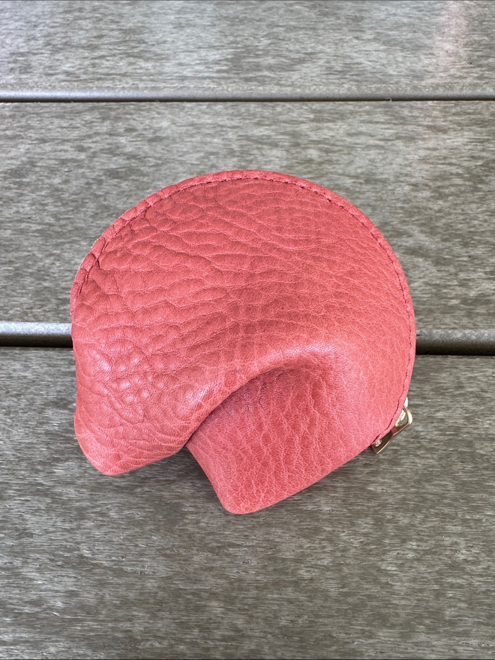 NWOT Portland Leather Goods Watermelon Fortune Cookie Pouch - Picture 2 of 3